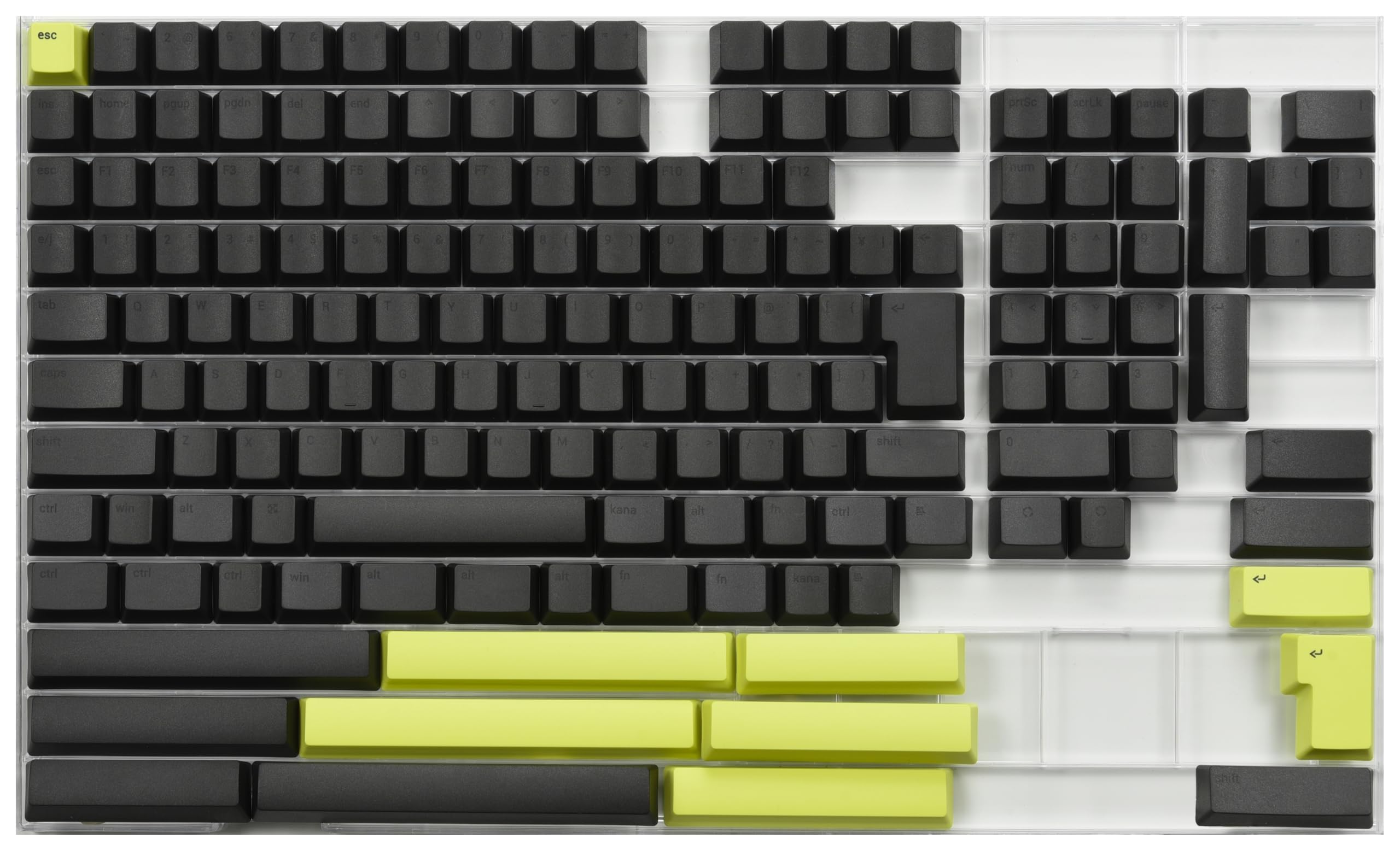 

GRAPHT Designer Keycaps Keycap Set 158 Keys PBT Sublimation Printing Keycaps for Cherry MX [Matte Black]