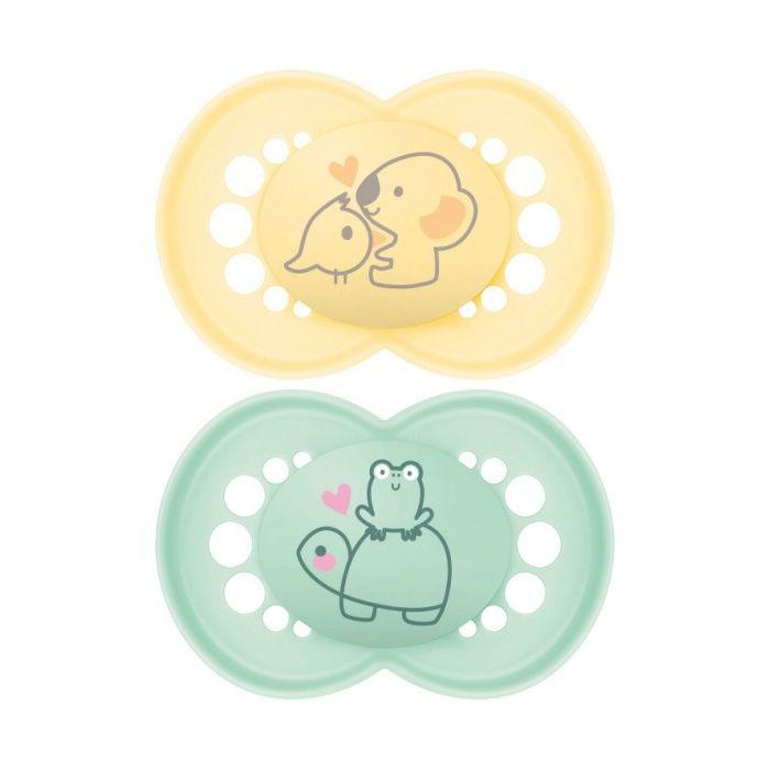 MAM Lollipops Original Nature Pacifier - 18+ Months - Silicone X2 (Model : Doe and Bird)