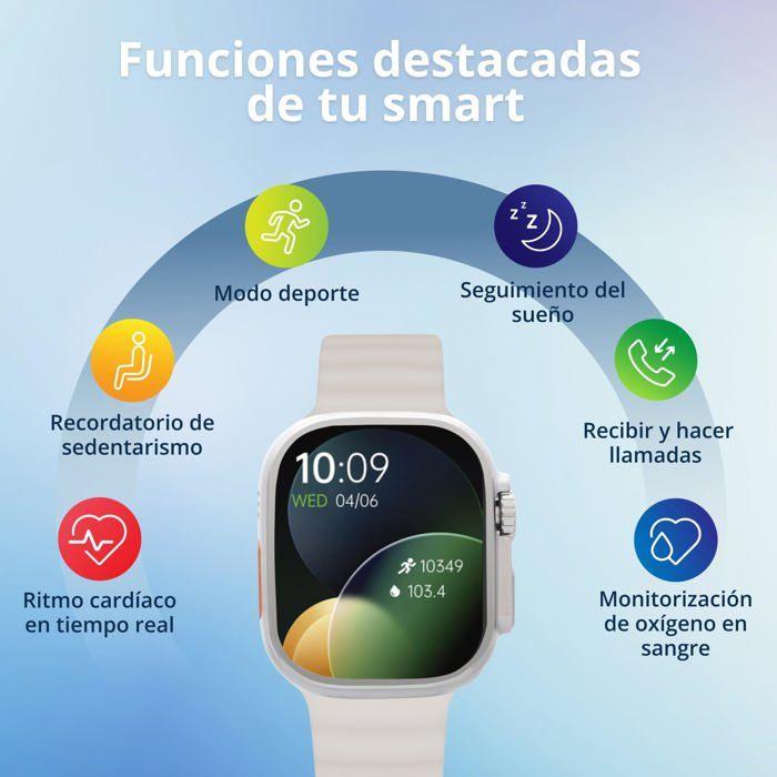 Montre connectée - Radiant - Design élégant - Notifications et appels - Autonomie de 7 jours - Assistant Santé 24H