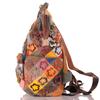 Damen Patchwork Leder Rucksack groß – Blumen Unikat