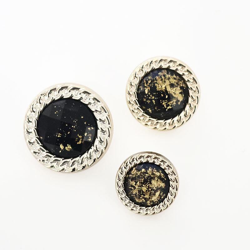 Plastic Button Resin Pearlescent Accessories Hand Sewn Phnom Penh Round Exquisite High-End Coat Shirt Buttons