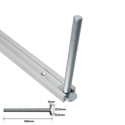 Handle T-slot Slider Miter T-track Jig Screw Fixture For Table Saw Router Chute Rail DIY Woodworking Bench Tool M8x100mm