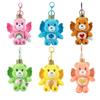 15cm Care Bears Squeak Plush Key Chains Backpack Lovely Stuffed Dolls Toy Schoolbag Decor Cute Keyring Present Birthday Gifts