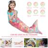 Flannel Mermaid Sleeping Bag Super Soft Luminous Mermaid Blanket Flannel Girls Mermaid Tail Blanket Gifts for Girls 3 To 6 Years