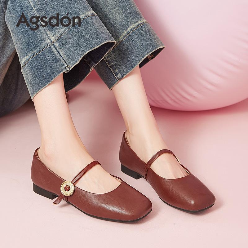 Red Mary Jane Shoes New Summer French Ballet Single Shoes Temperament Soft-soled Small Leather Shoes