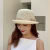 Sommer-Sonnenschutzhut Französischer Stil Gerollter Rand Sonnenschutzhut Outdoor Fischerhut Koreanische Mode Blumenhut für Damen