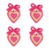 10PCS/lots Valentine's Day Embroidered Patches Pink Love Heart Patch Iron On Patches For Clothing Holiday Decoration Gift DIY