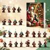 Calendario del Conto alla Rovescia per le Feste Calendari dell'Avvento Bassotto 2026, 24 Giorni Ciondolo Acrilico 2D Set di Ornamenti Cane Carino di Natale Calendario, da Collezione