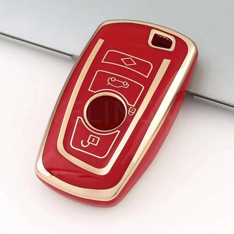 NEW Fashion TPU Car Key Case Cover for BMW 1 2 3 4 5 6 7 Series X3 X4 4 Buttons Auto Remote Shell Protect Accessaries
