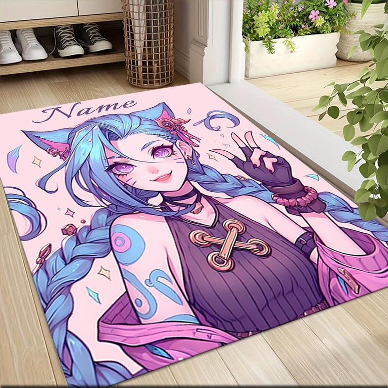Custom Name Arsenal Roses Artwork Carpet Rug Customizable Soft Washable Anti-Slip Home Living Room Sofa Mats Personalized Rug. 0909140