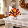 Metal Turkey Tealight Candle Holder Thanksgiving Table Decor Standing Turkey Centerpiece for Home Decoration