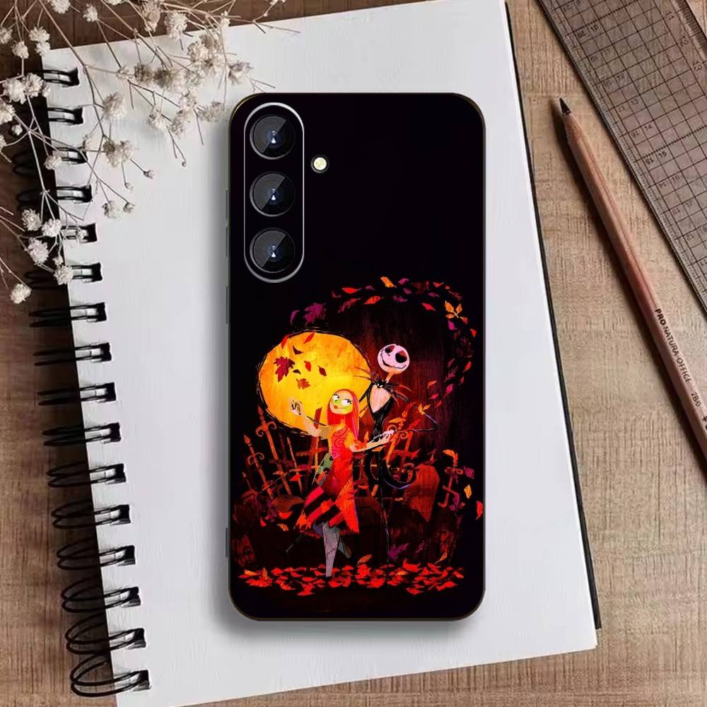 P-Nightmare Before Christmas Phone Case For Samsung Galaxy A73,21,22,32,71,53,52,51,80,5G Soft Black Cover