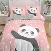Set Biancheria da Letto Panda Stampa 3D Copripiumino Morbido Con 1/2 Federe Per Bambini Adulti Microfibra Ragazza Bambini Copripiumino