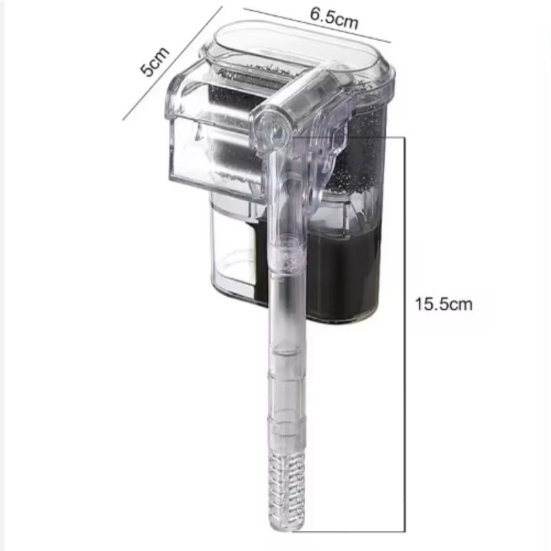 Mini Fish Tank Filter Suitable for Fish Tanks Below 30 Cm. Flow Rate 250 Liters Per Hour Aquarium Accessories Power 2.5W Aquatic
