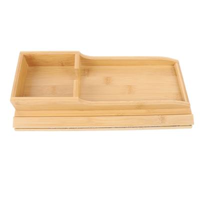 Sofa Armrest Tray Bamboo Wood Couch Armrest Organizer Foldable Couch Cup Holder for Mobile Phone