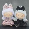 For 17cm Labubu Doll Clothes Fashion Clothes Dresses Doll Clothes Color Match Bow Tie Dolls Accessories Cute Decoration Little Clothes