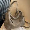 Designer Wildleder Damen Seiten Taschen Retro Umhängetasche für Damen Handtasche Lässige Damen Handtaschen Große Kapazität Tragetasche