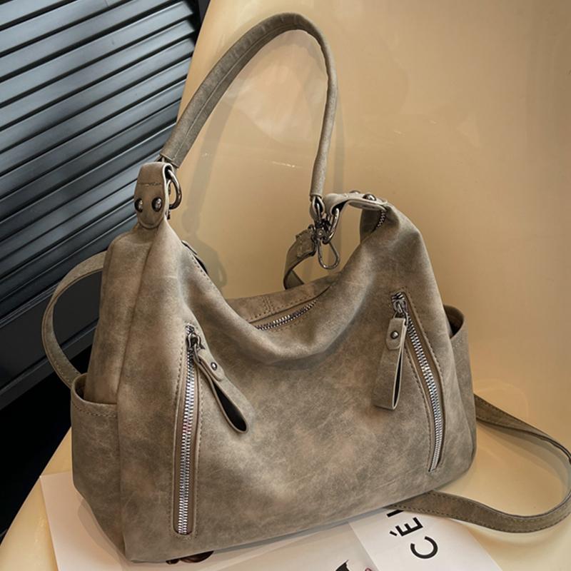 Designer Wildleder Damen Seiten Taschen Retro Umhängetasche für Damen Handtasche Lässige Damen Handtaschen Große Kapazität Tragetasche