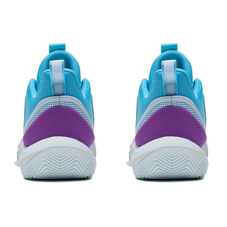 New LiNing SONIC Team Slip Resistant Support Rebound Low Top Basketball Shoes Men's Blue Purple ABPT023-3