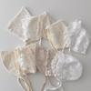 New Baby Bonnet Lace Newborn Girl Baptism Hat for 0-6Month Girls Cotton Summer Infant Lace Flower Mesh Hat Embroidery Court Cap