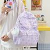 Schoolbag Korean Floral Bow Backpack Female Junior High School Student Large Capacity Schoolbag Girl Heart Soft Sister Waterproof Backpack