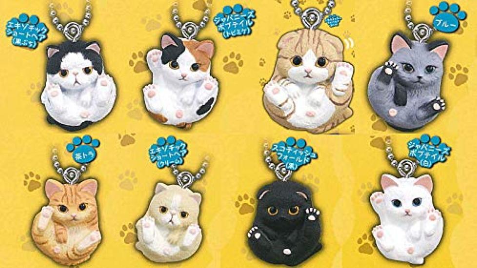 Runde Dyr Rund Katt Maskot av 8 Gacha Kapselleke [Sett] (Fullstendig)]