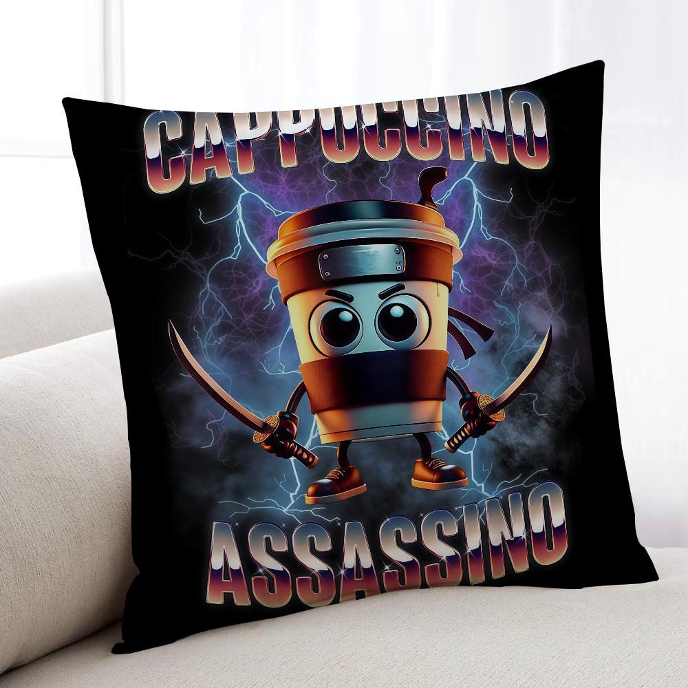 

Cool Fashion ITALlAN Brainrot Creative animal cushion cover Home Bedding Sofa living Room pillowcase Simple Soft Skin Party Gift 30x30 cm