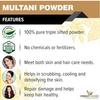 THE FOREST HERBS Natural care from nature 100% Pure Multani Mitti Powder for Face Pack (200G) for Exfoliating Soothing Nourishing Face, Skin & Hair