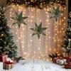 3pcs Elegant Paper Star Hanging Pendants, Ideal for Party & New Year Decor, Festive Atmosphere, No Electricity Needed