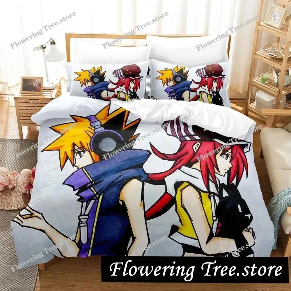 Anime The World Ends with You Neku Sakuraba Bedding Set Duvet Cover Bed Set Quilt Cover Pillowcase Comforter King Queen Size
