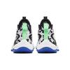 Anta Kids Round Toe Lace-Up Shock Absorbing Wear-Resistant Mid-Top Basketball Shoes Kids basketball shoes White Gray Black A312331133-6