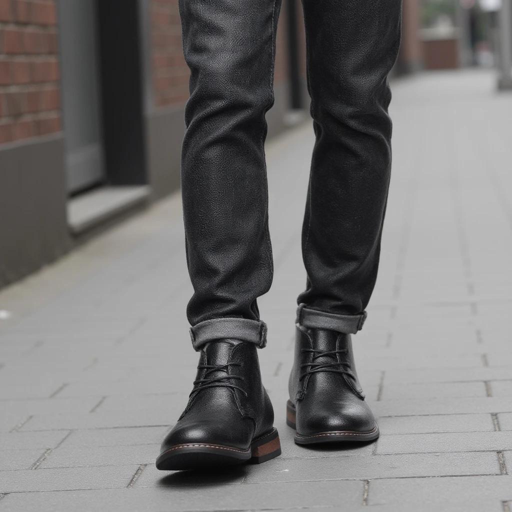 Plus Size Men Ankle Boots Brand Desert Boots Comfortable Leather Boots For Men#KD587