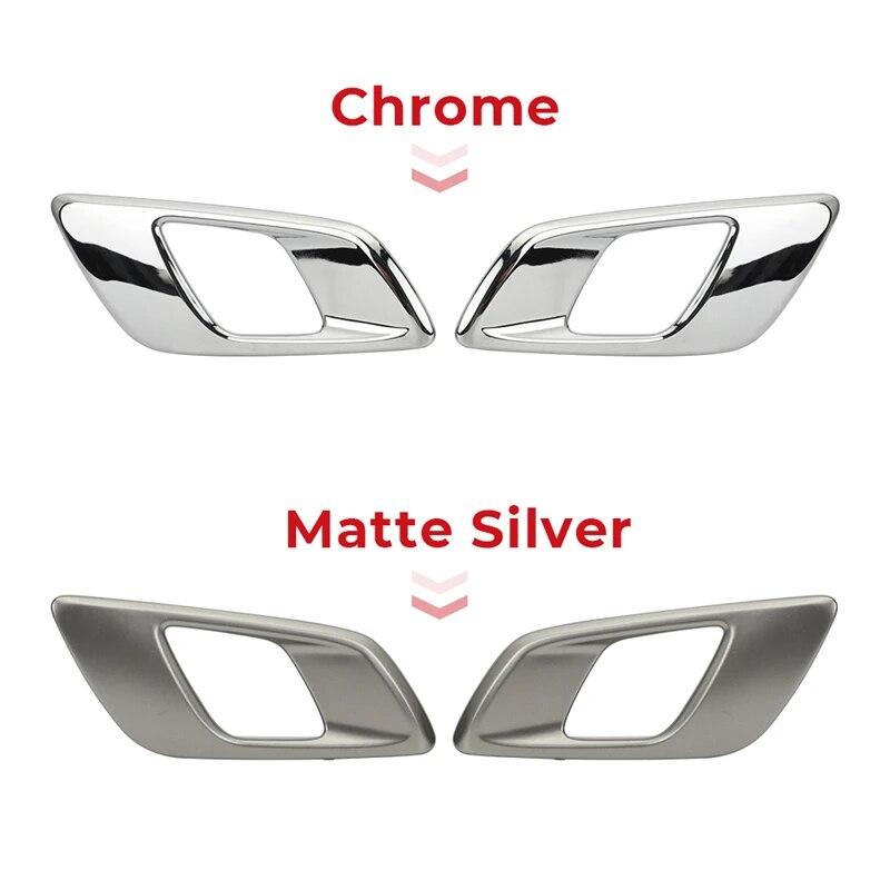Car Door Inner Handle Silver and Chrome For Ford Pickup Ranger Mazda Bt50 2012- Everest 2015- Car Interior Accessories