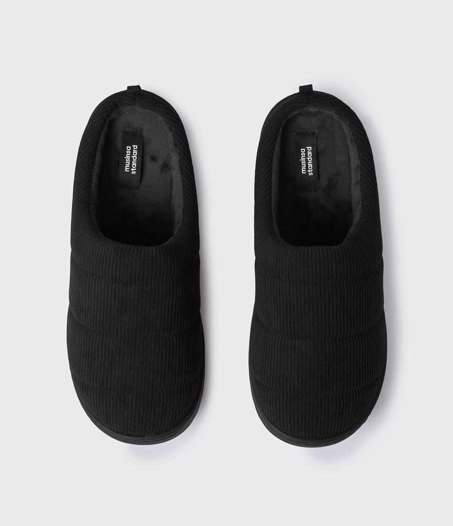 Musinsa Standard Corduroy Padded Mules [Black]
