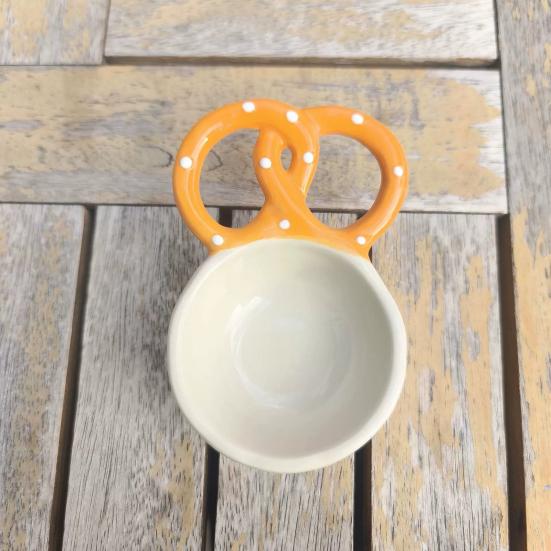 Ceramic Sauce Dishes Creative Bread Baguette Shape Dip Bowls Seasoning Dishes Food Storage Container for Home Restaurants Parties