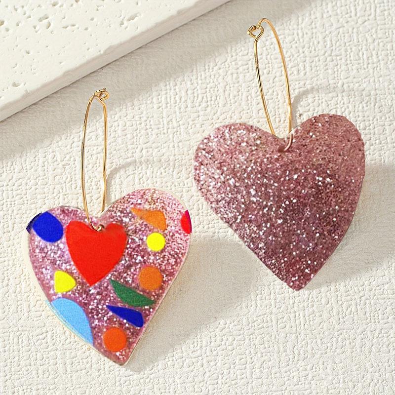 Dopamine Love Earrings Niche Earrings Colorful Sweet Valentine's Day Gifts
