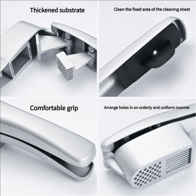 2 In 1 Multifunctional Garlic Press Garlic Slicer Zinc Alloy Manual Kitchen Gadget and Accessories Gadgets for Home