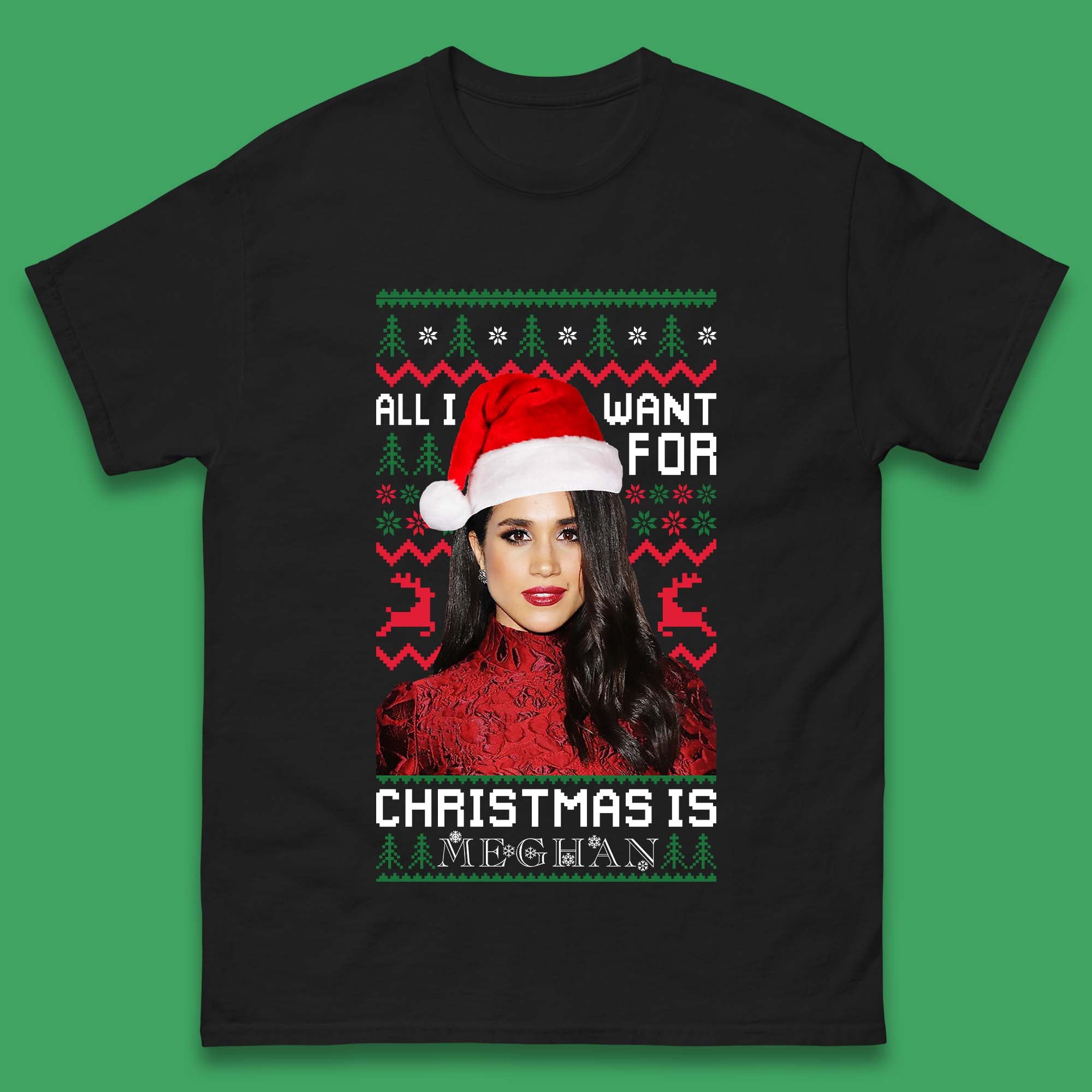 Want Meghan For Christmas Mens T-Shirt Womens Tops Tees M