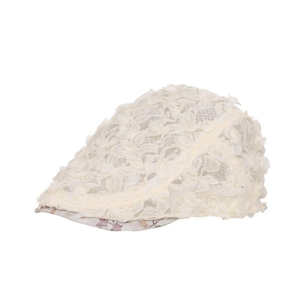 Sweet Lace Mesh Cap Breathable Floral Artist Painter Hat Fashion Duck Tongue Hat Women
