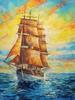 Boat Diamond Painting Sunset Landscape Rhinestones Picture Embroidery Seaside Diamond Mosaic New Arrival Kits Wall Decor