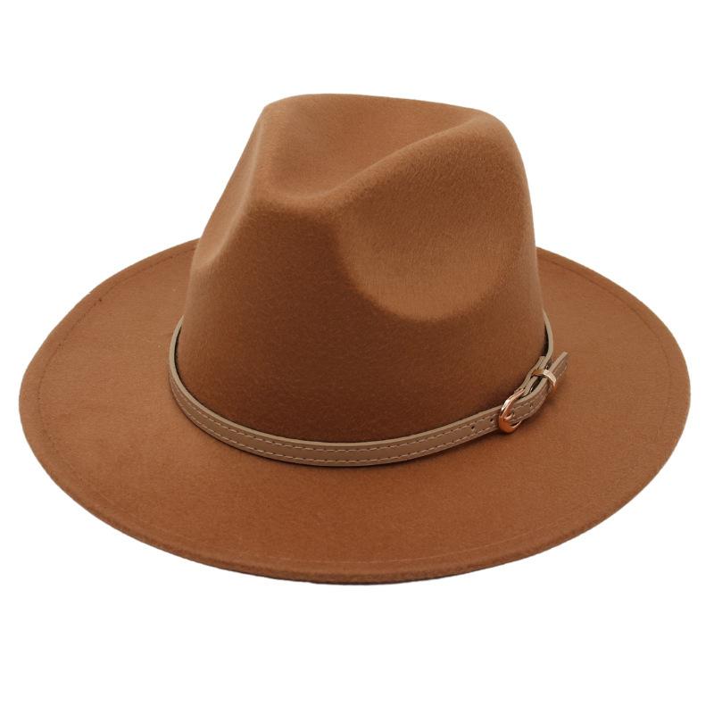 British Top Hat Punk Jazz Hat Men'S And Women'S Stage Felt Hat Performance Woolen Hat Fedora Hat Elegant Gambler Hat