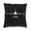 A Aircraft Largest Passenger Jet Square Pillowcase Polyester Linen Velvet Pattern Zip Decor Throw Pillow Case Room Cover