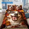 Cute Dog Bedding Set Soft Comfortable And Breathable Fabric Durable Easy To Care Wrinkle-Resistant And Machine Washable