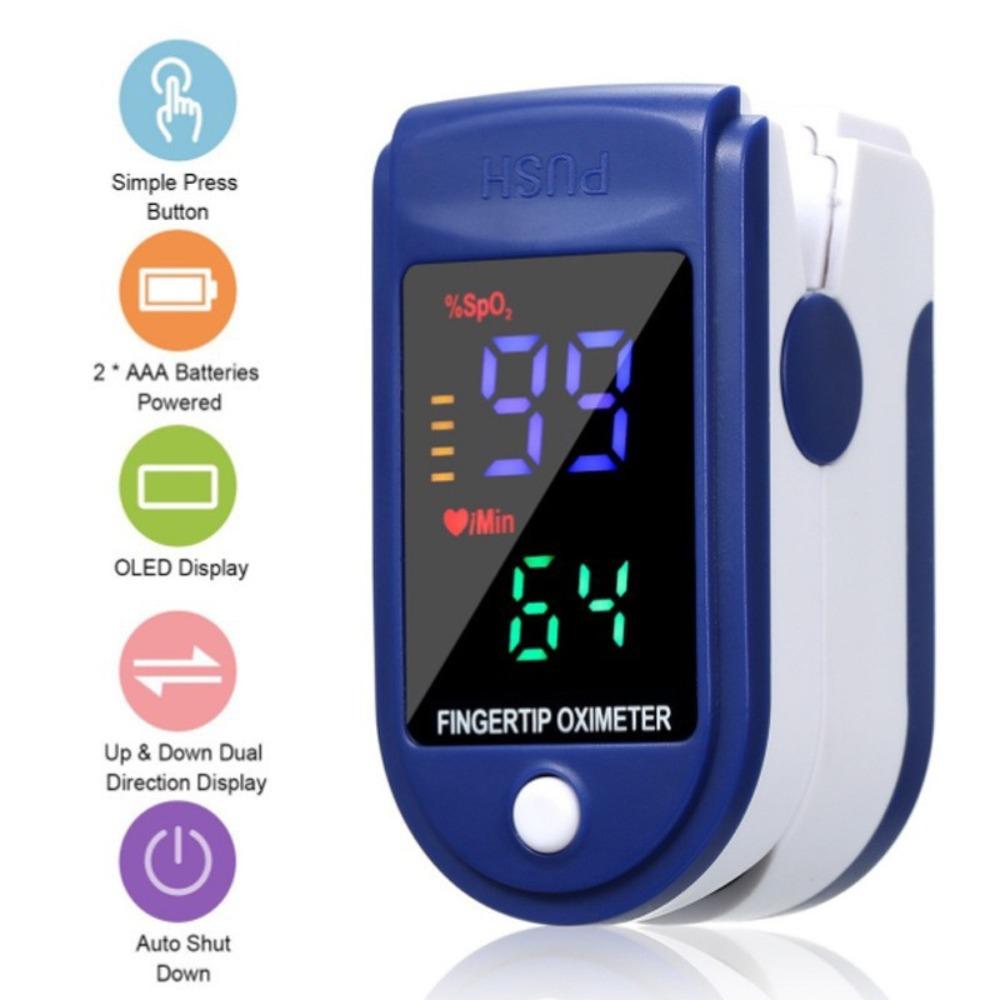 Medizinisches Tragbares Finger-Pulsoximeter Blutsauerstoff Fingerclip Puls Sättigung PI Herzfrequenzüberwachung Oximeter