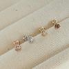 14k Gold Heart Cubic Zirconia Piercing