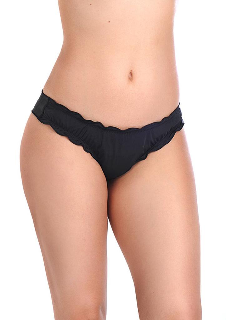 Swimsuit Reversible Ripple Bottom Bikini [Sanas] (L, (PT) Black)