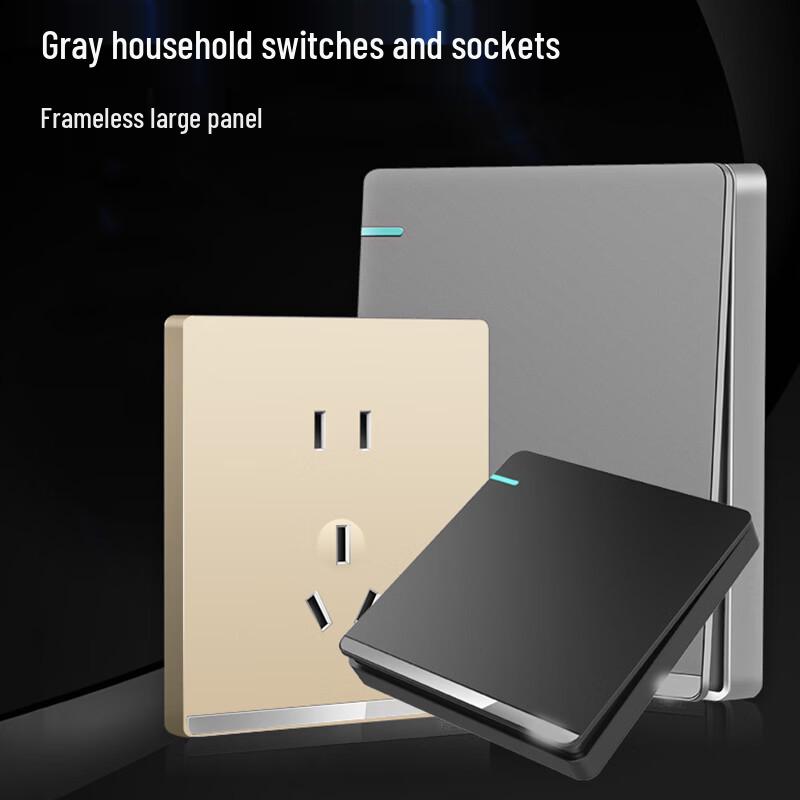 Yicheng Grey 5-Hole Household Outlet