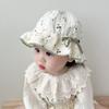 Thin Baby Girl Bucket Hat Sweet Flower Kids Outdoor Sunscreen Hat Cute Panama Fisherman Cap