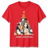 Festive Christmas Tree Cats Christmas T Shirt Unisex Funny Holiday Tee #MC40