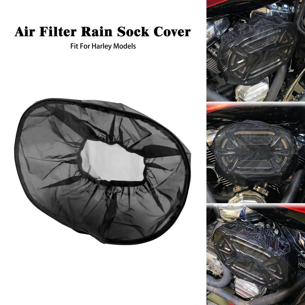 HDBUBALUS Harley Air Filter Rain Sock Cover for Harley Sportster Touring Road King Softail Dyna